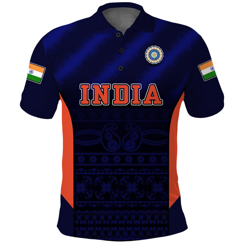Custom India National Cricket Team Polo Shirt Men In Blue Sports Style LT9