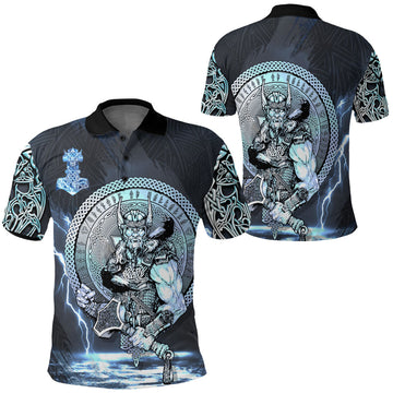 Viking Clothing Viking Thor Norse God of Thunder Polo Shirt RLT12