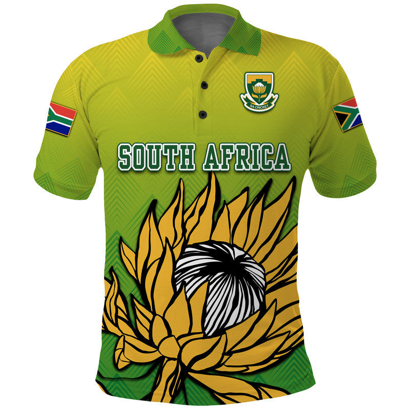 Custom South Africa National Cricket Team Polo Shirt Proteas Sports Yellow Style LT9
