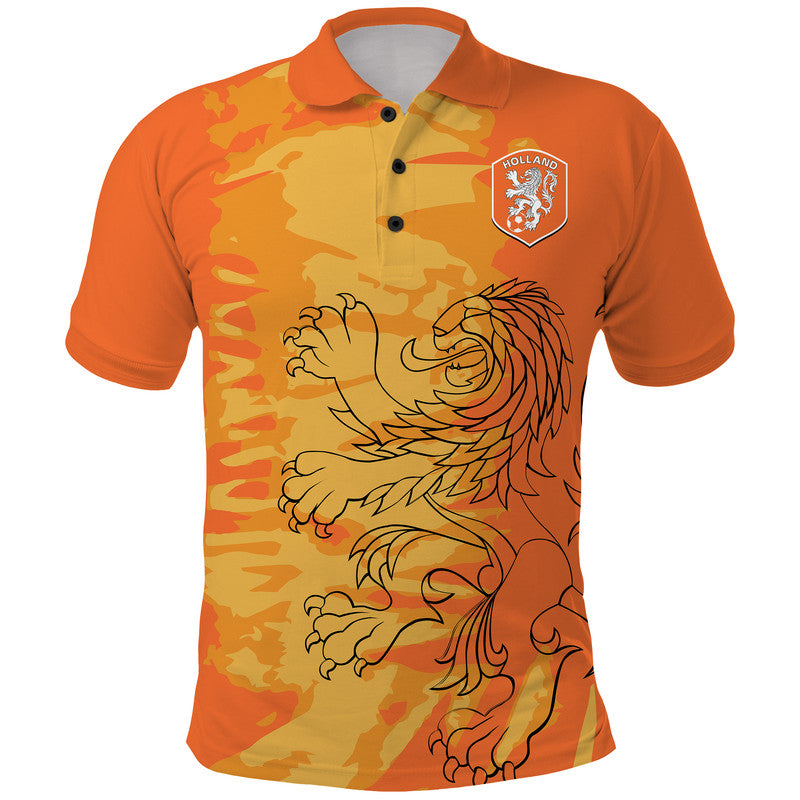Custom Netherlands Football Oranje Sport Design Polo Shirt LT9