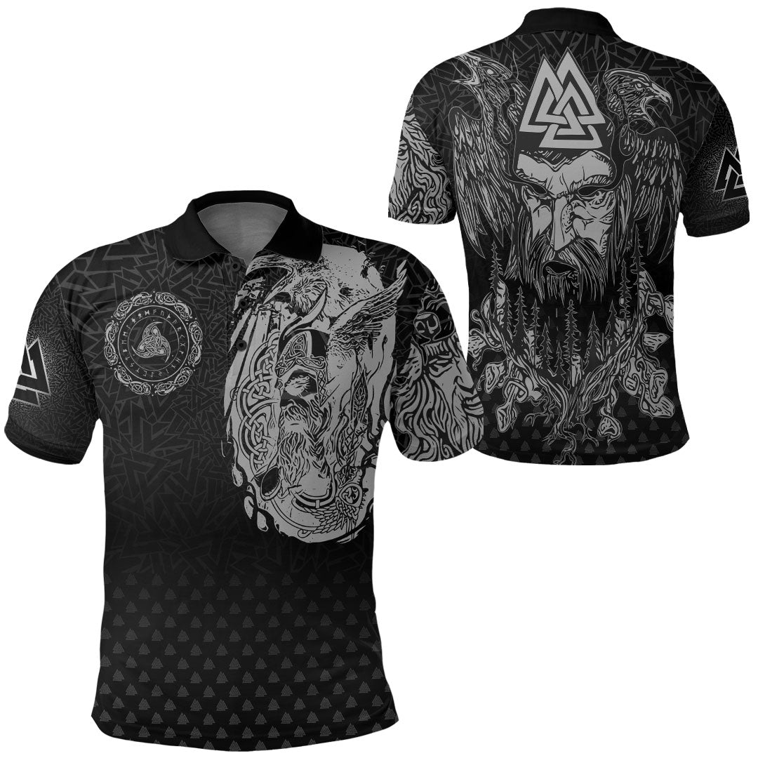 Viking Clothing Viking Odin Raven Tattoo Style Special Version Polo Shirt RLT12