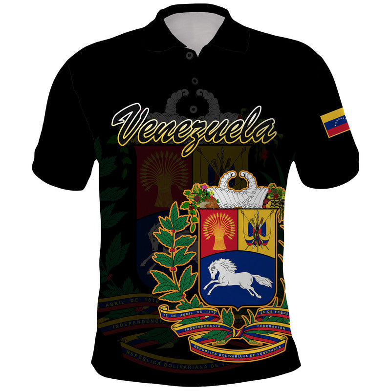 Custom Venezuela Polo Shirt Coat Of Arms LT9