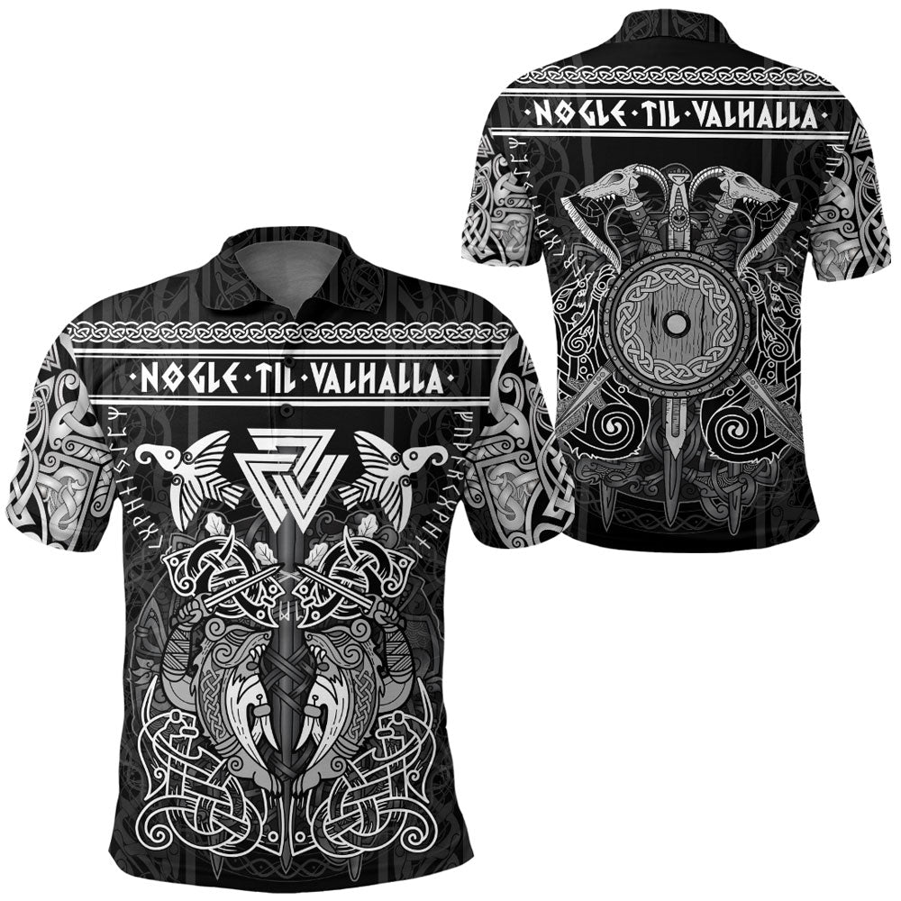 Viking Clothing Viking Valknut Valhalla Celtic Polo Shirt RLT12