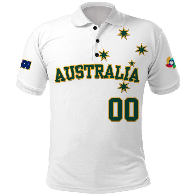 (Custom Text And Number) Baseball 2023 Australia Home Kit Polo Shirt LT9