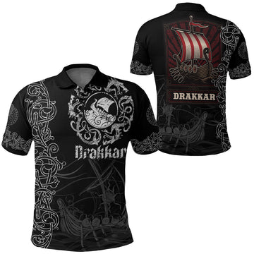 Viking Clothing Viking Drakkar Warship Polo Shirt RLT12