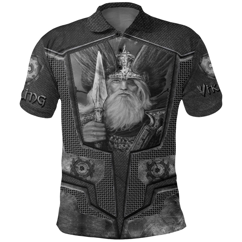 Viking Clothing Armor 3D Style Viking Odin Tattoo Polo Shirt RLT12