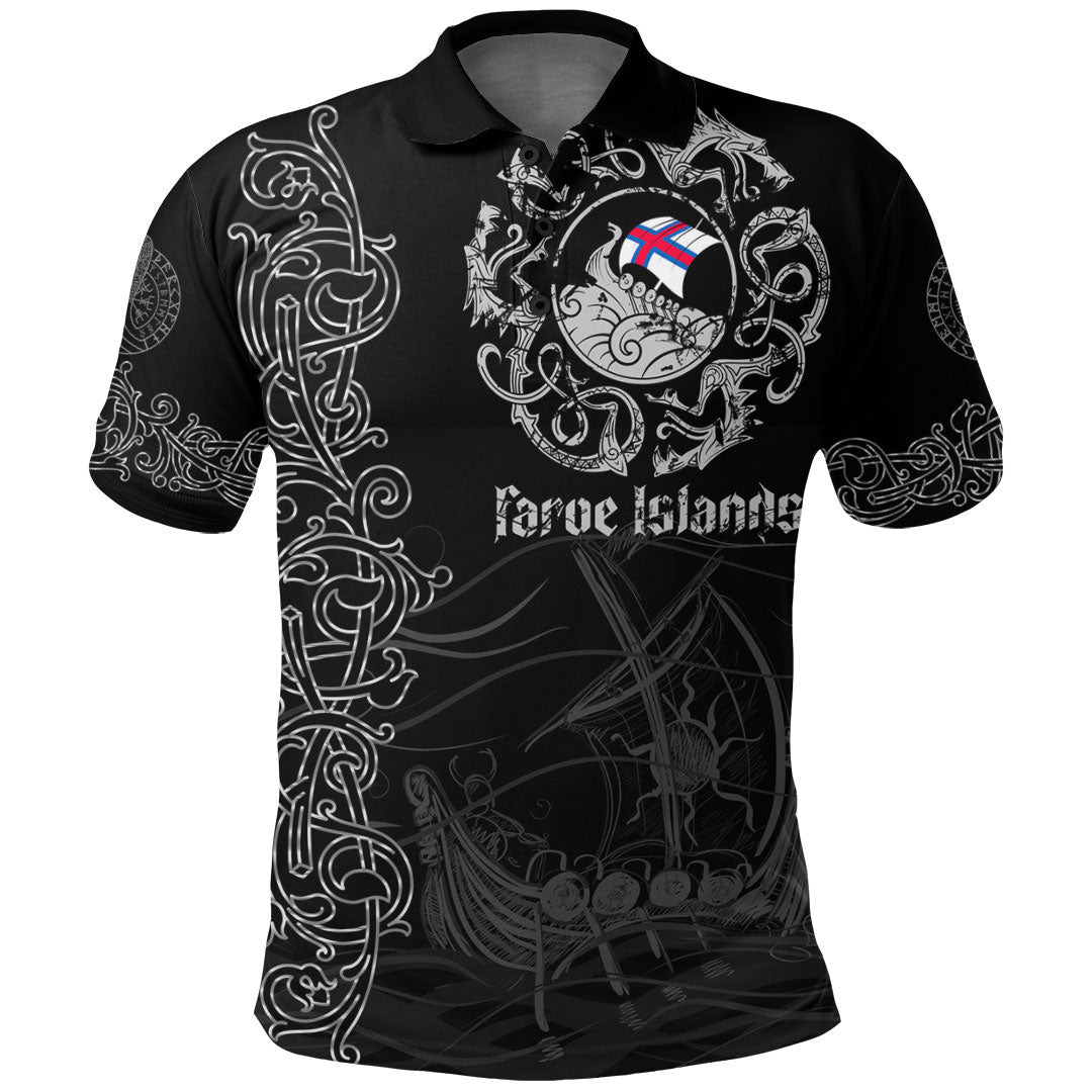 Viking Clothing Viking Drakkar Faroe Islands Warship Polo Shirt RLT12