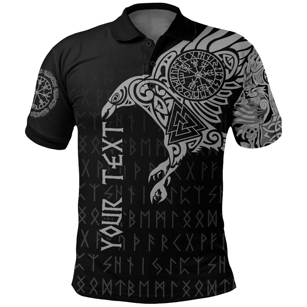 Custom Viking Polo Shirt The Raven Of Odin Tattoo Special Version
