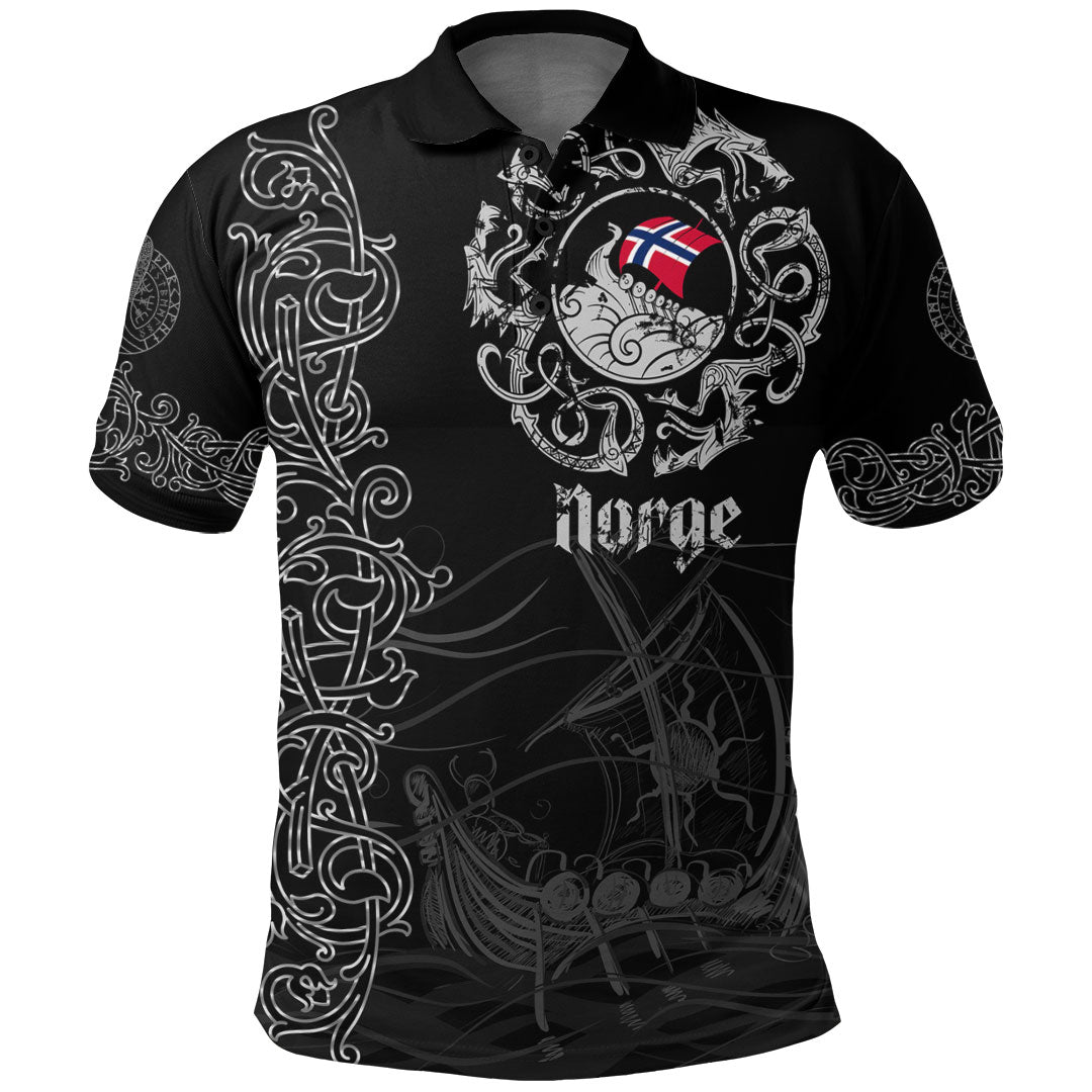 Viking Clothing Viking Drakkar Norway Warship Polo Shirt RLT12