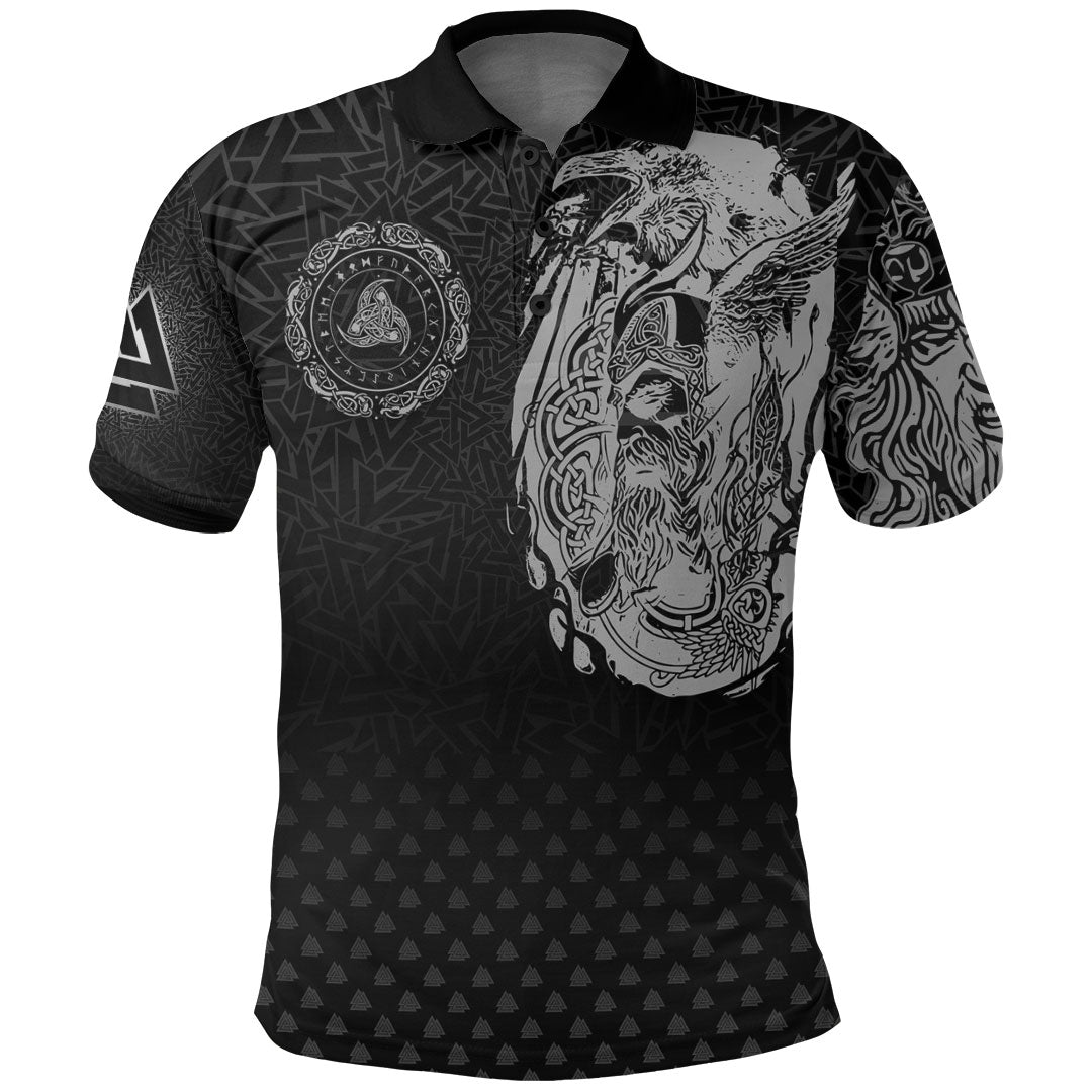 Viking Clothing Viking Odin Raven Tattoo Style Special Version Polo Shirt RLT12