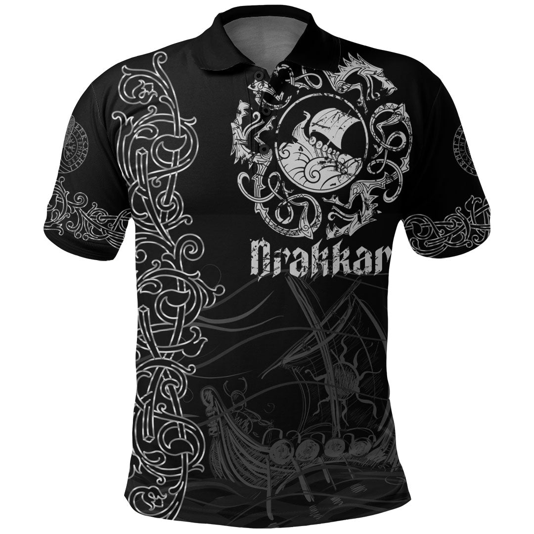 Viking Clothing Viking Drakkar Warship Polo Shirt RLT12