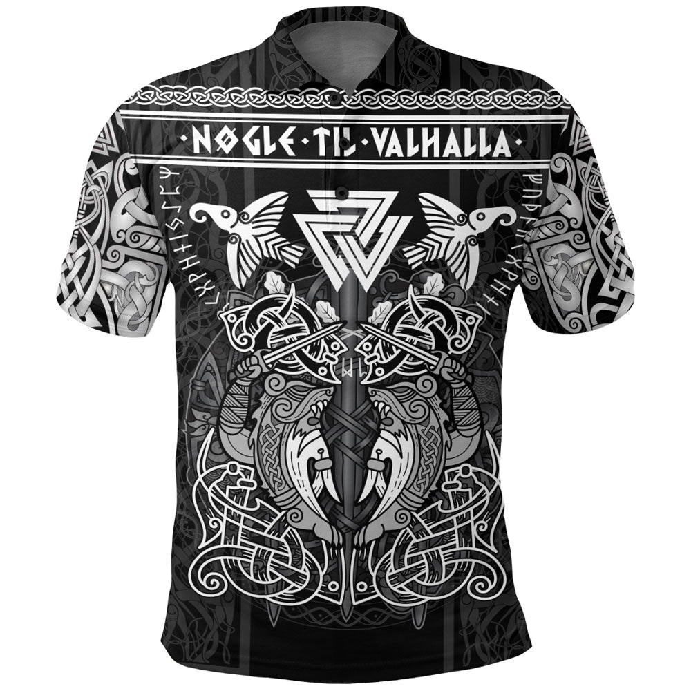 Viking Clothing Viking Valknut Valhalla Celtic Polo Shirt RLT12