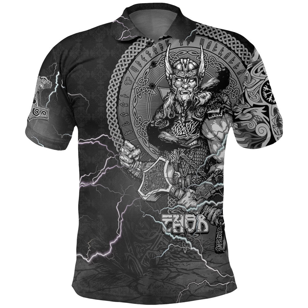 Viking Clothing Thor and Jormungand Polo Shirt RLT12