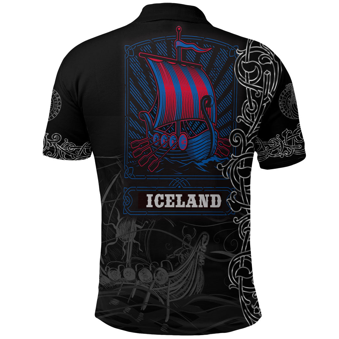 Viking Clothing Viking Drakkar Iceland Warship Polo Shirt RLT12