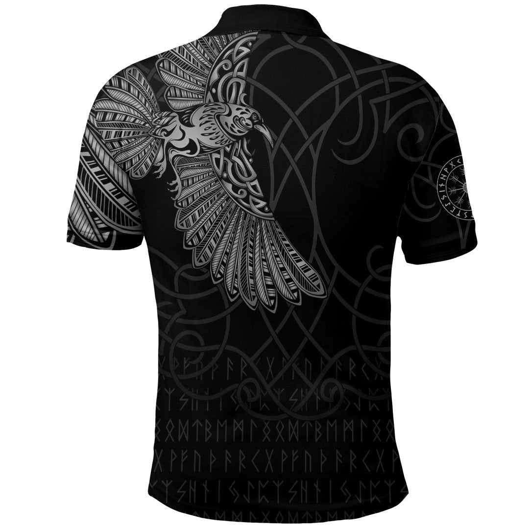 Viking Clothing Viking Odins Raven Tattoo Polo Shirt RLT12