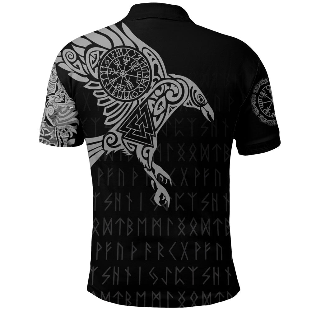 Custom Viking Polo Shirt The Raven Of Odin Tattoo Special Version