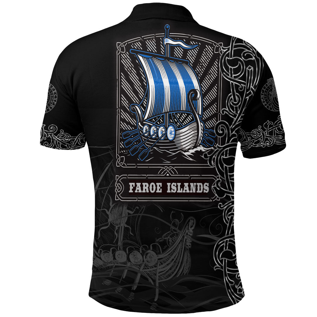 Viking Clothing Viking Drakkar Faroe Islands Warship Polo Shirt RLT12