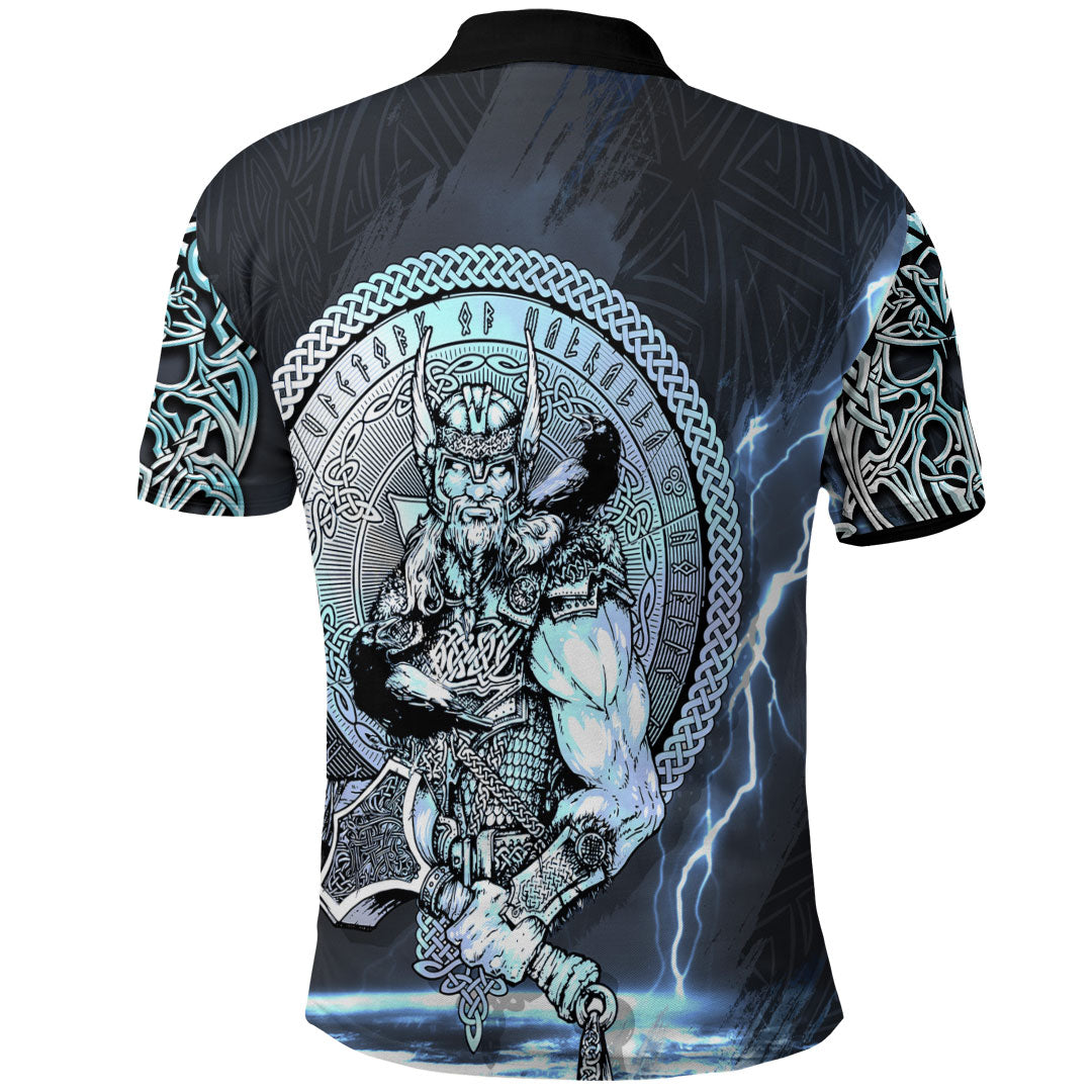 Viking Clothing Viking Thor Norse God of Thunder Polo Shirt RLT12