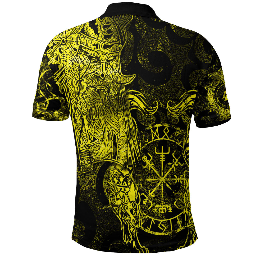 Viking Clothing Viking Odin Tattoo Yellow Version Polo Shirt RLT12