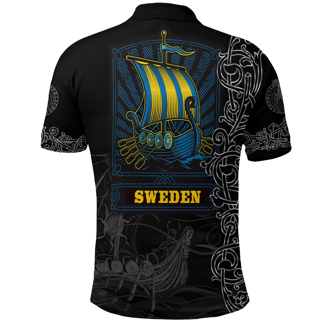 Viking Clothing Viking Drakkar Sweden Warship Polo Shirt RLT12