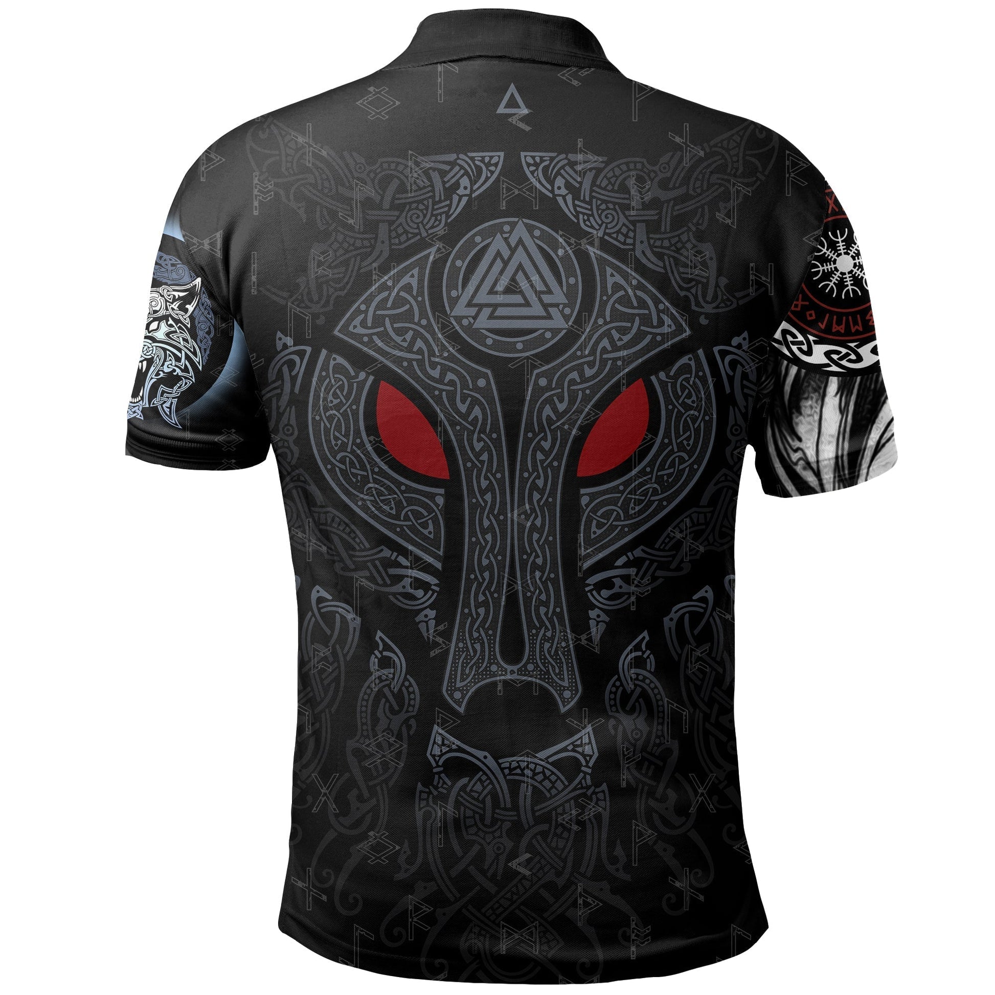 Viking Polo Shirt Fenrir and Moon RLT12
