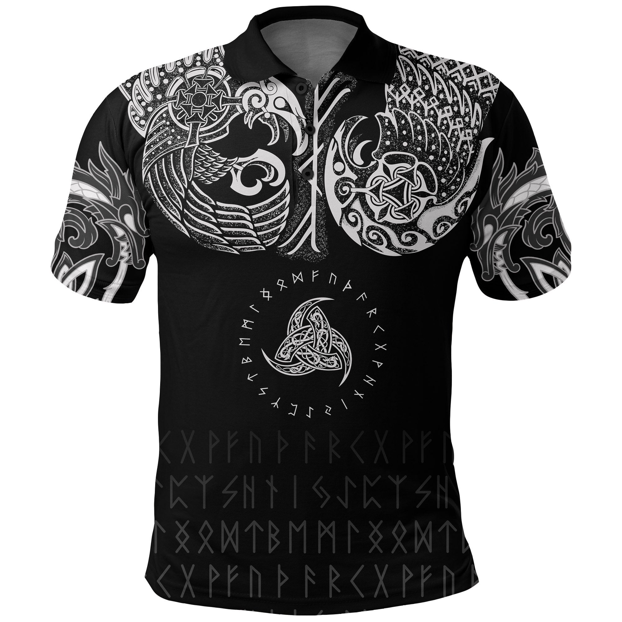 Viking Polo Shirt Chest Tattoo All Over Print RLT12