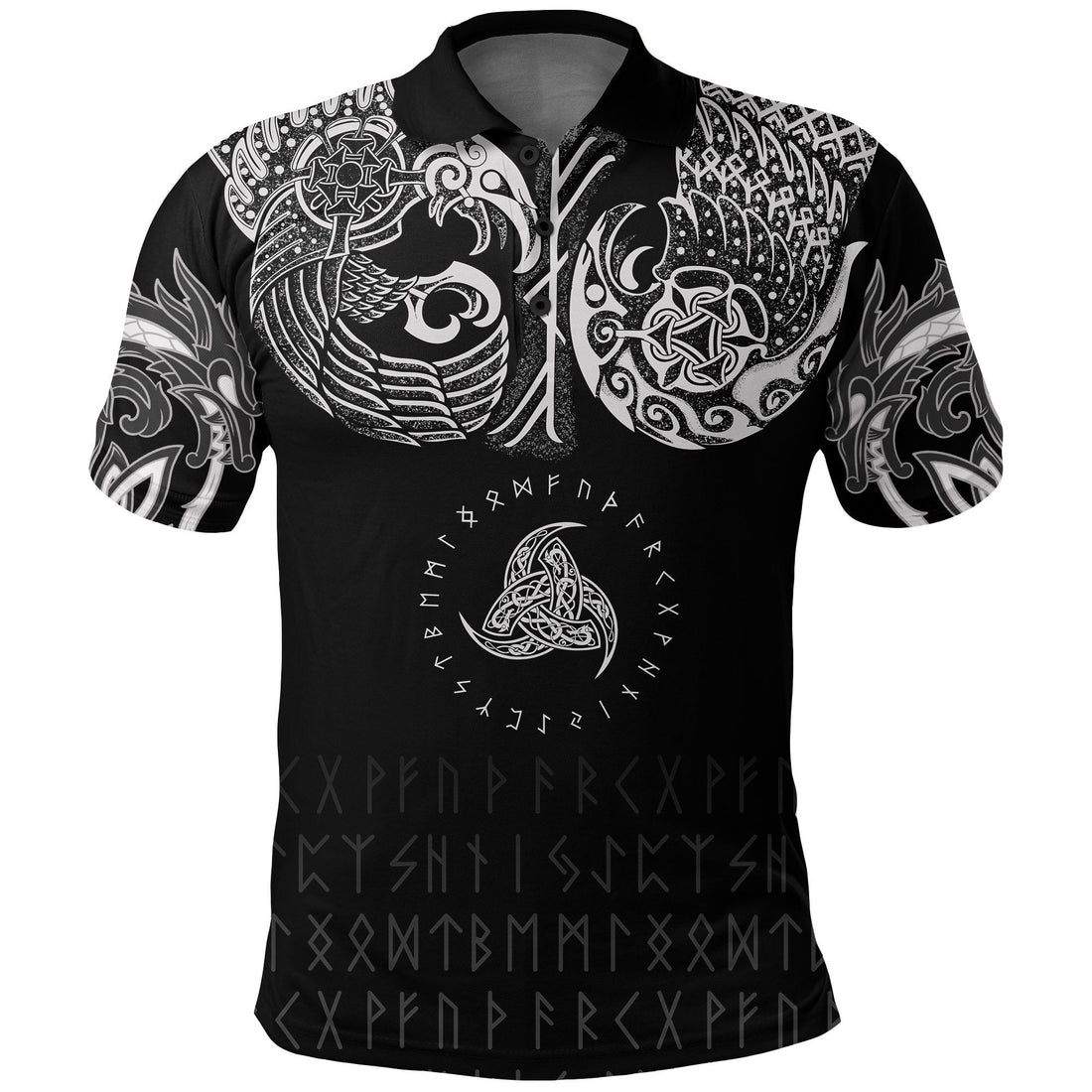Viking Polo Shirt Chest Tattoo All Over Print RLT12