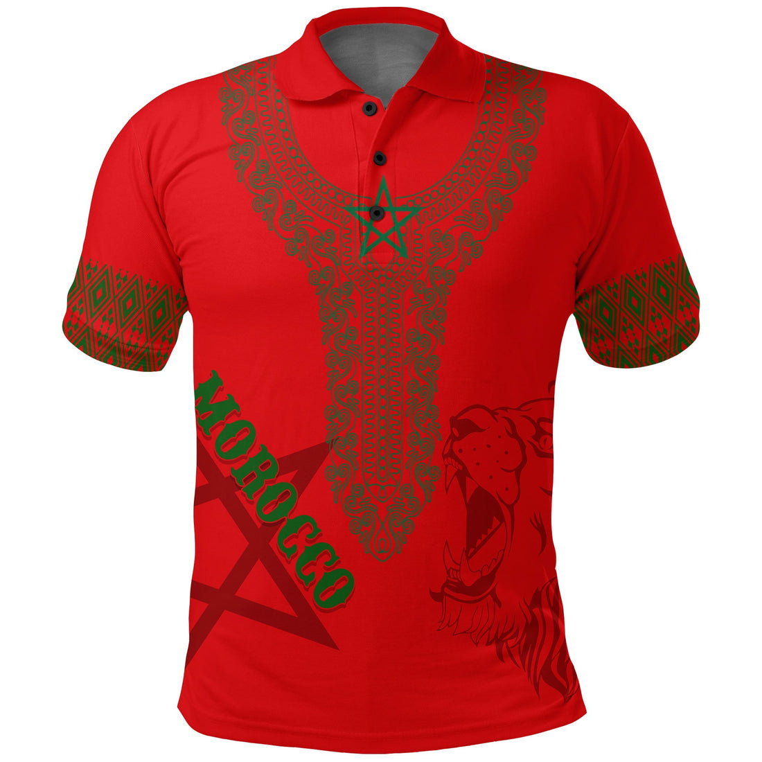 Custom Morocco Soccer Polo Shirt Football 2022 Kaftan Style LT7