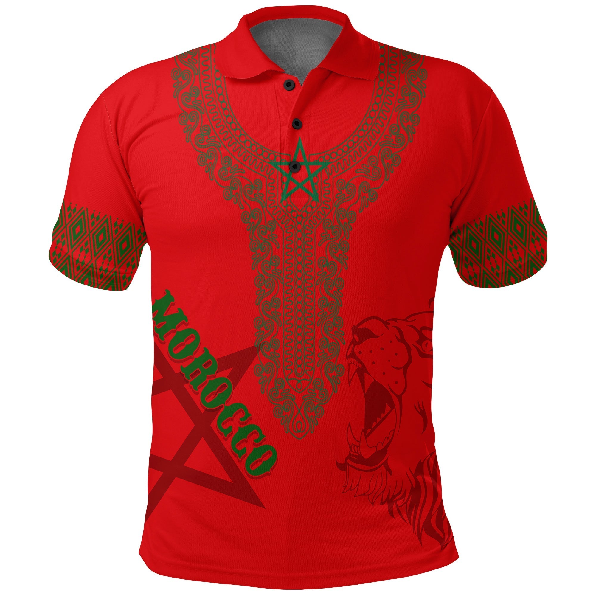 Custom Morocco Soccer Polo Shirt Football 2022 Kaftan Style LT7