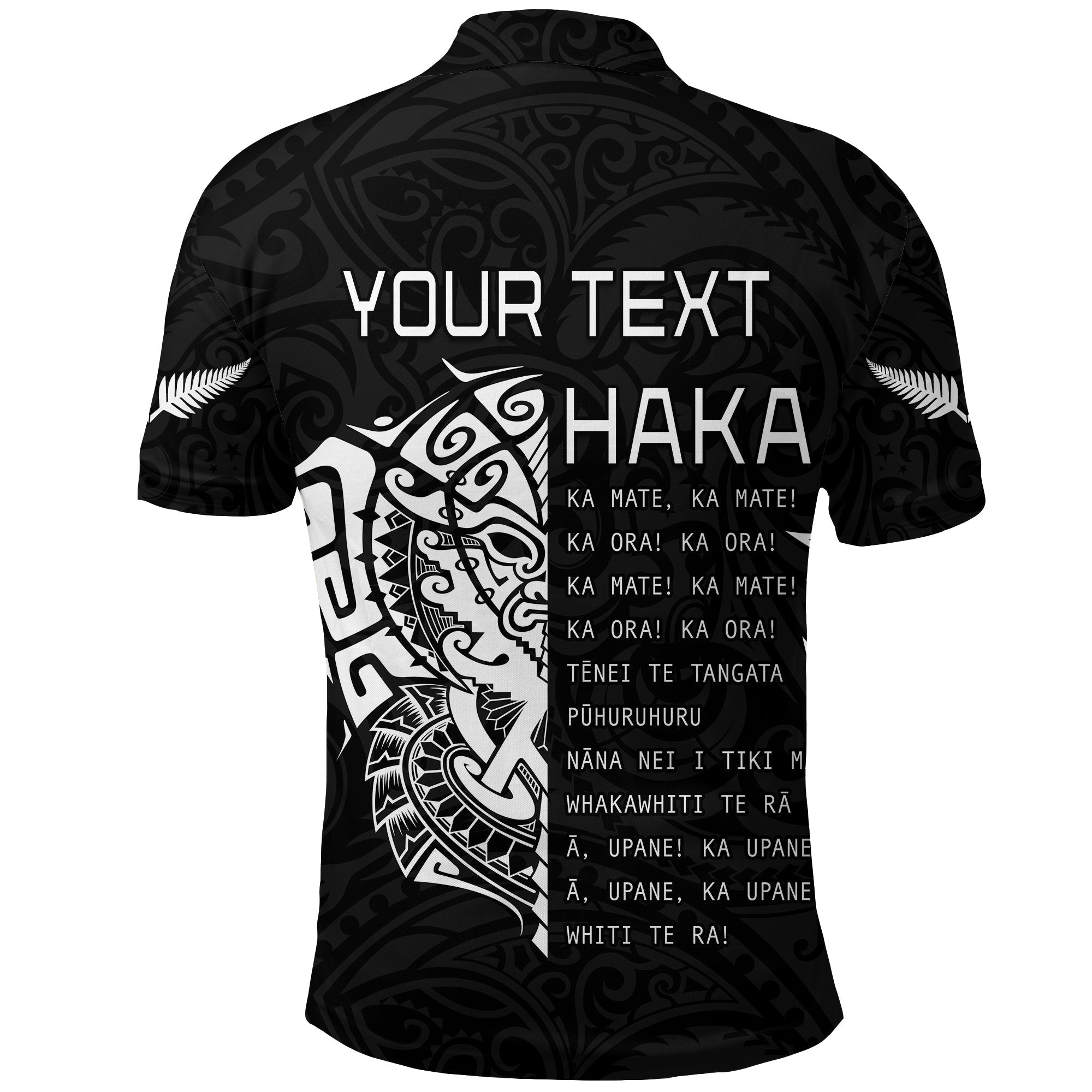 Custom New Zealand Rugby Polo Shirt Haka All Black mix Ta Moko LT13