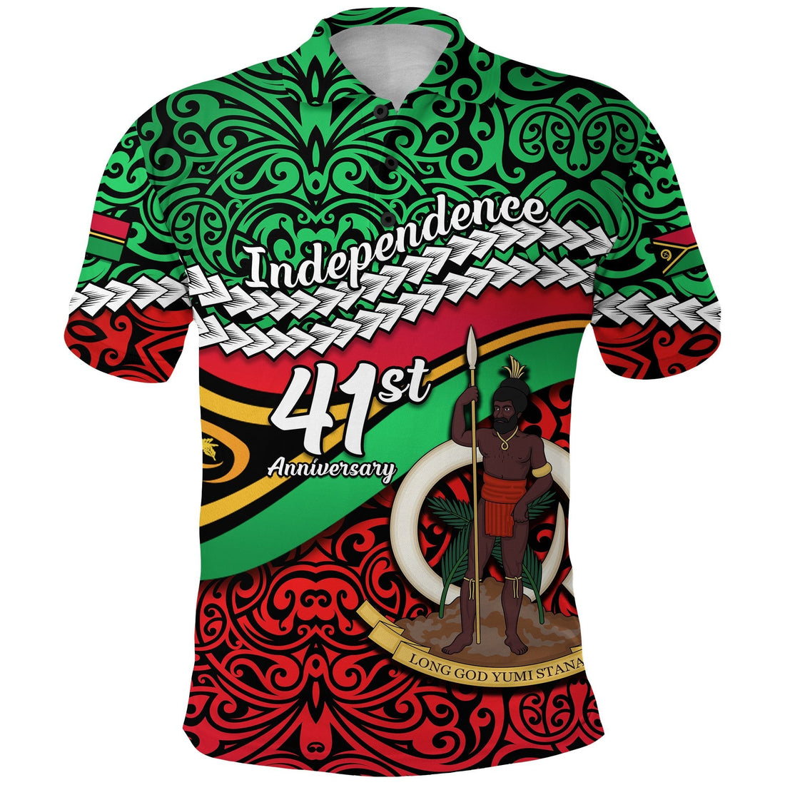 Vanuatu Independence Polo Shirt Happy Anniversary LT13