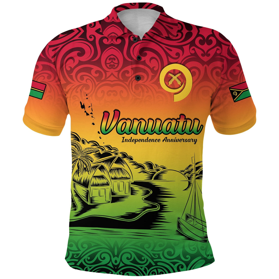 Vanuatu Peaceful Polo Shirt Independence Anniversary LT13