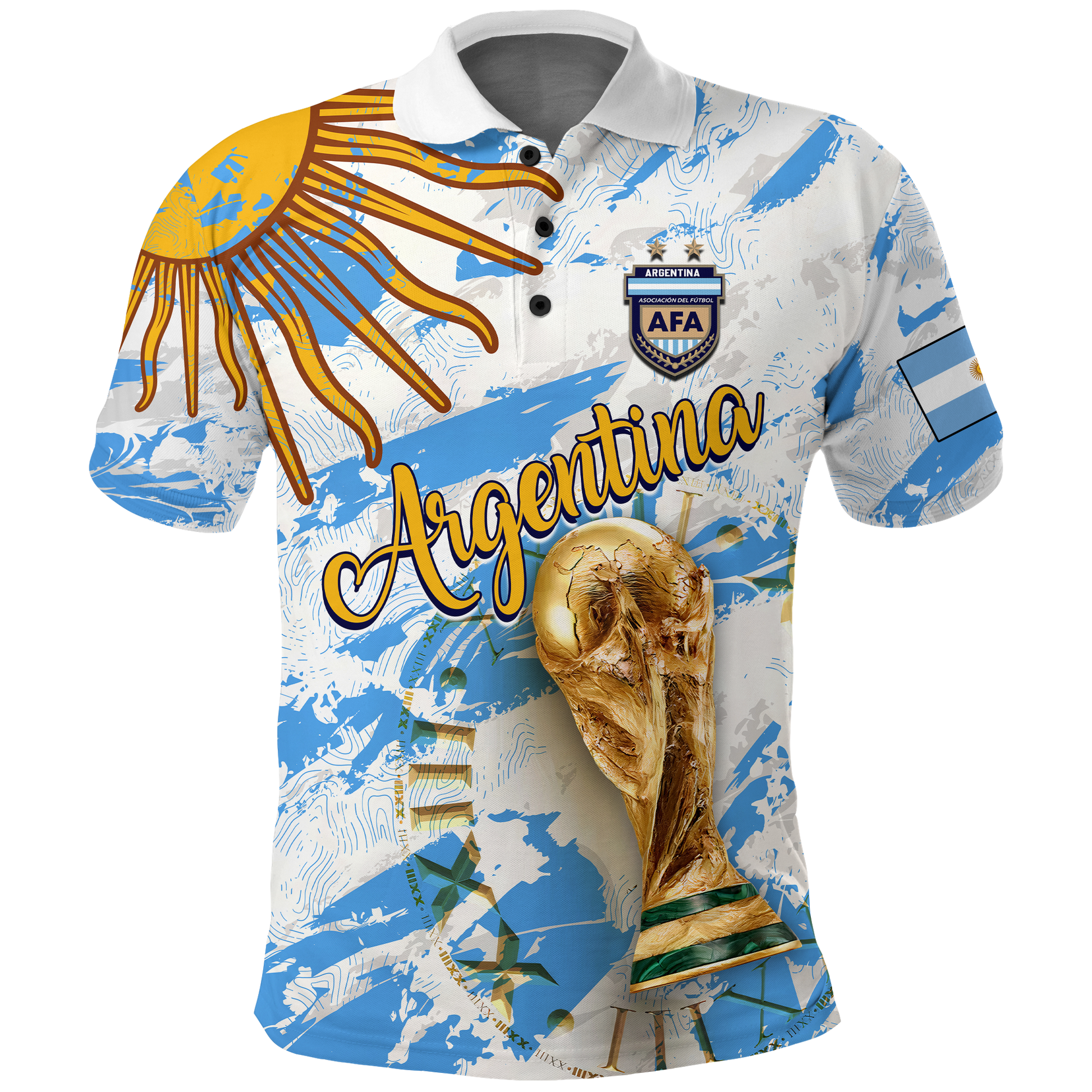 Argentina Polo Shirt Football 2022 LT2
