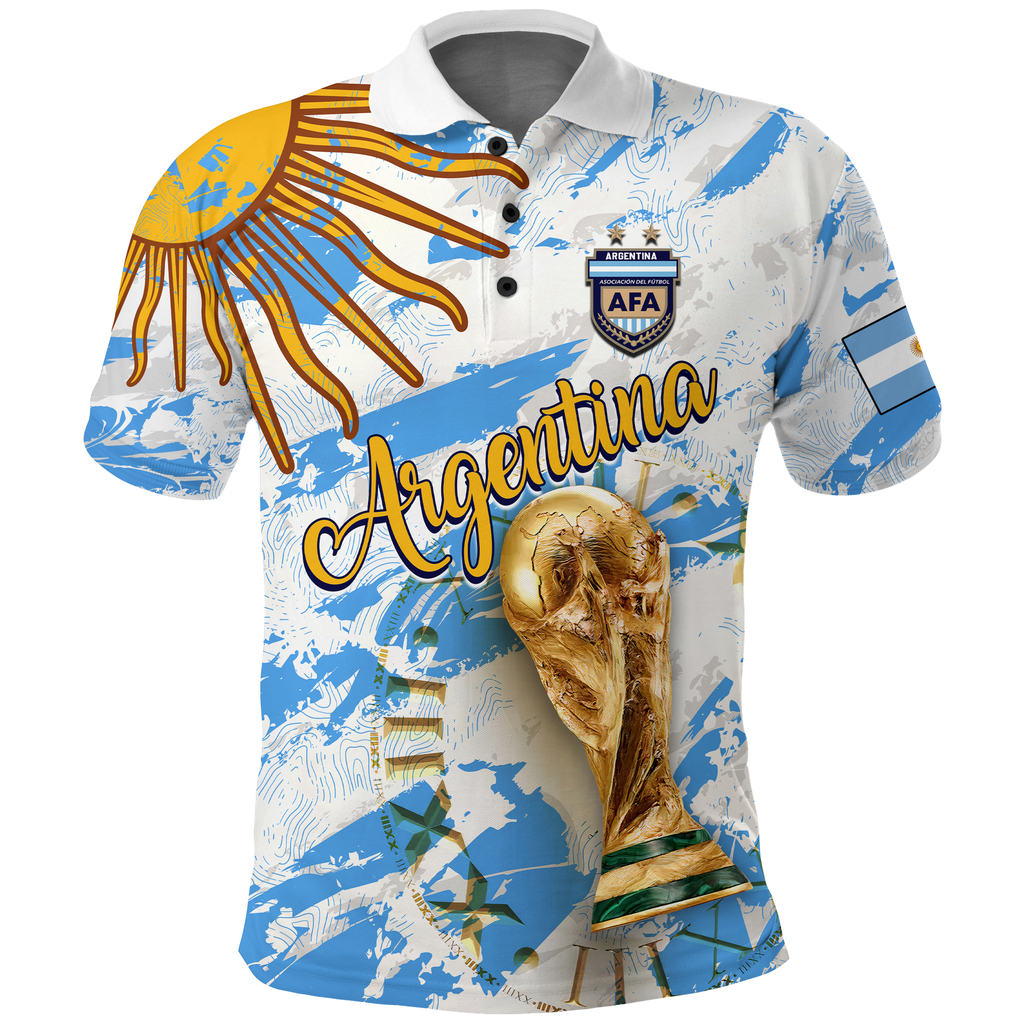 Argentina Polo Shirt Football 2022 LT2