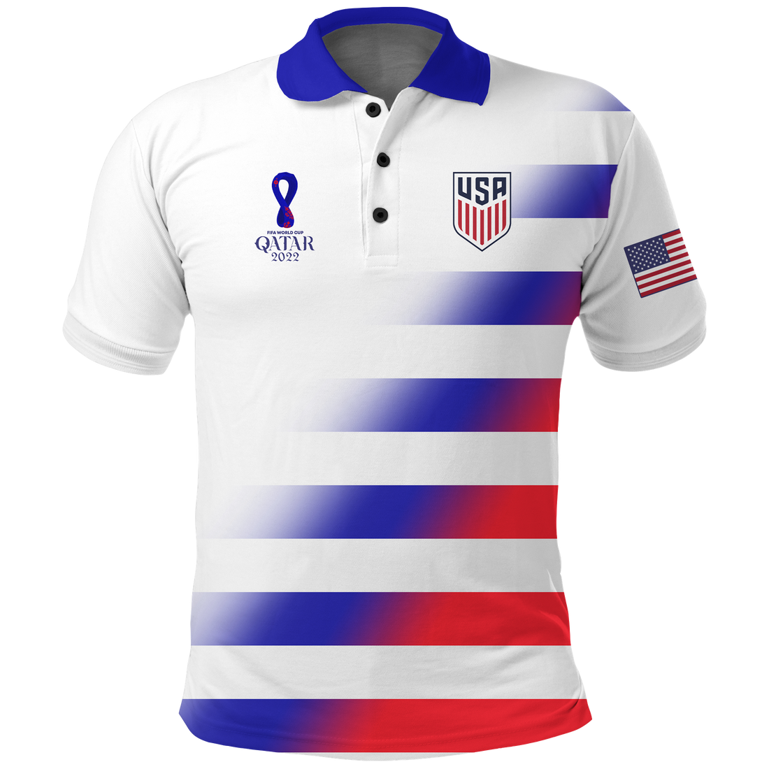 Custom USA Polo Shirt Football 2022 LT2