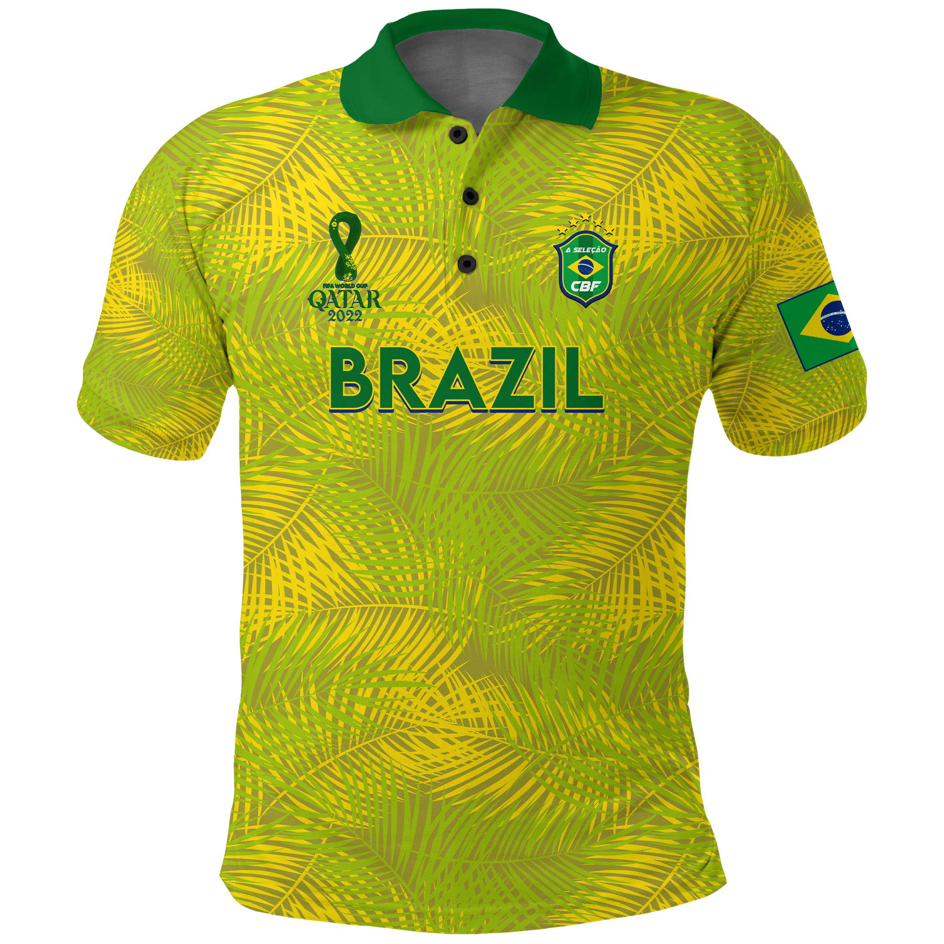 Custom Brazil Polo Shirt Football 2022 LT2