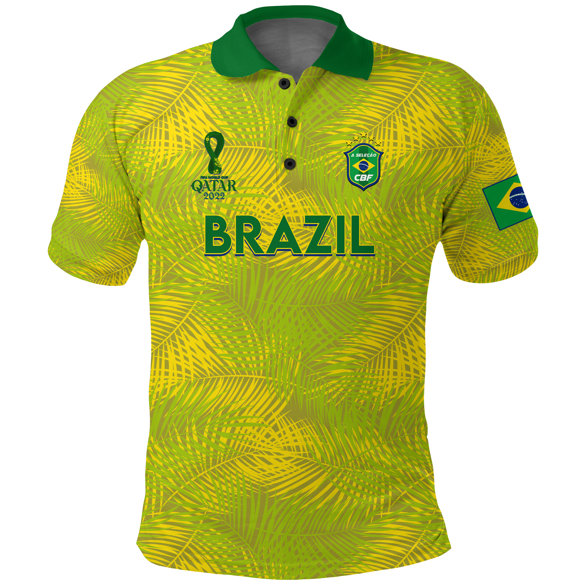 Custom Brazil Polo Shirt Football 2022 LT2