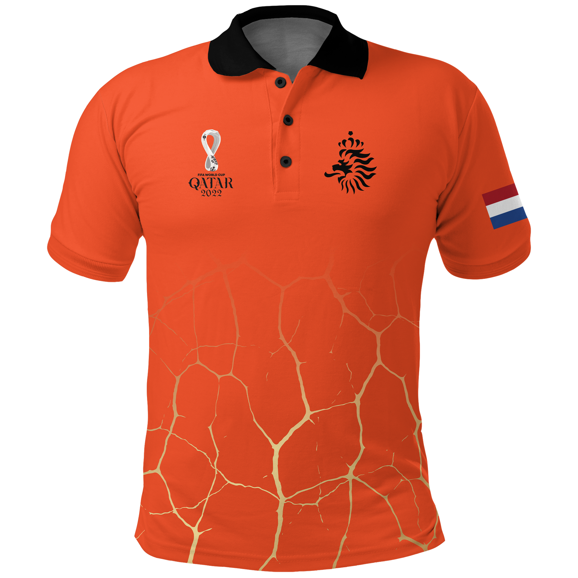 Custom Netherlands Polo Shirt Football 2022 LT2