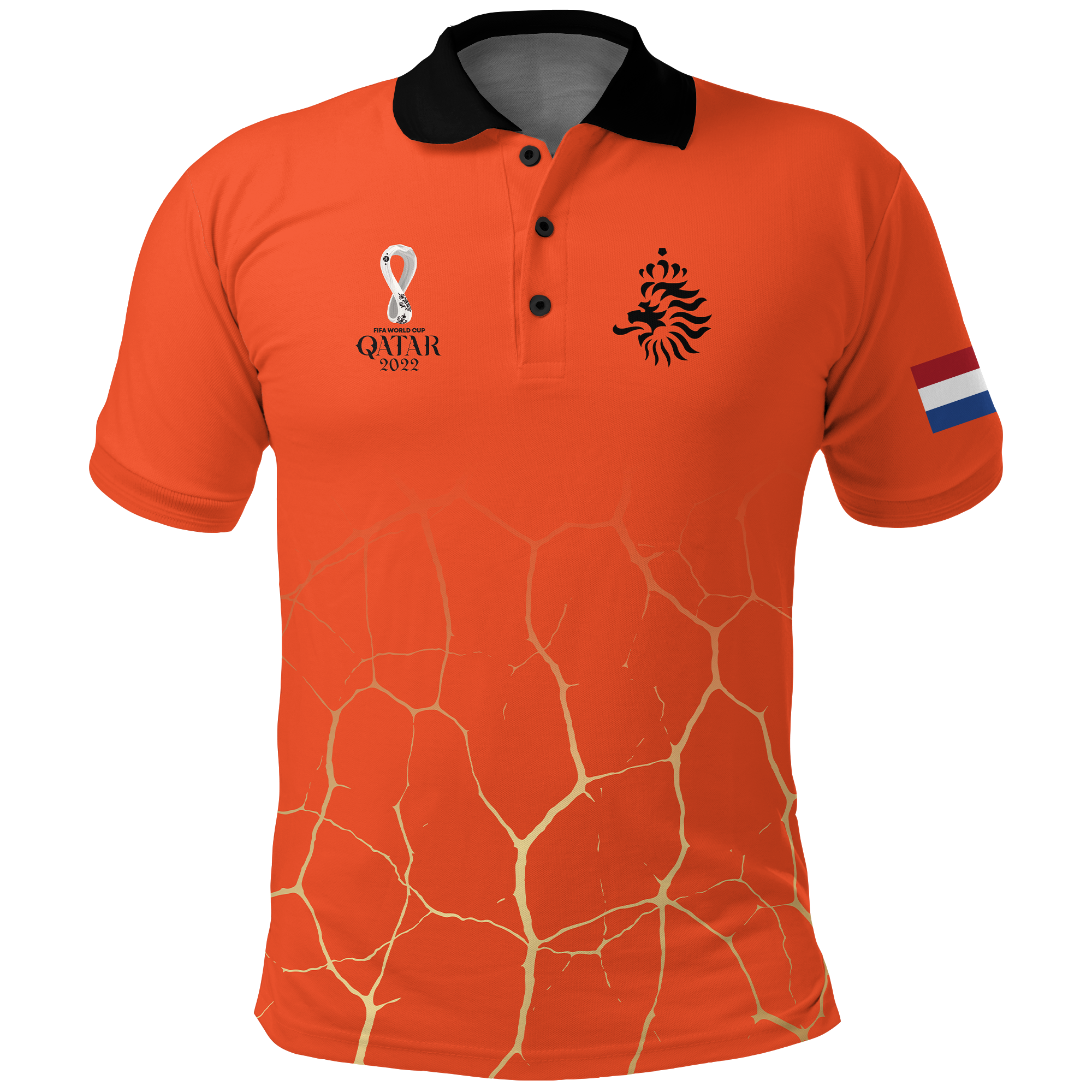 Custom Netherlands Polo Shirt Football 2022 LT2