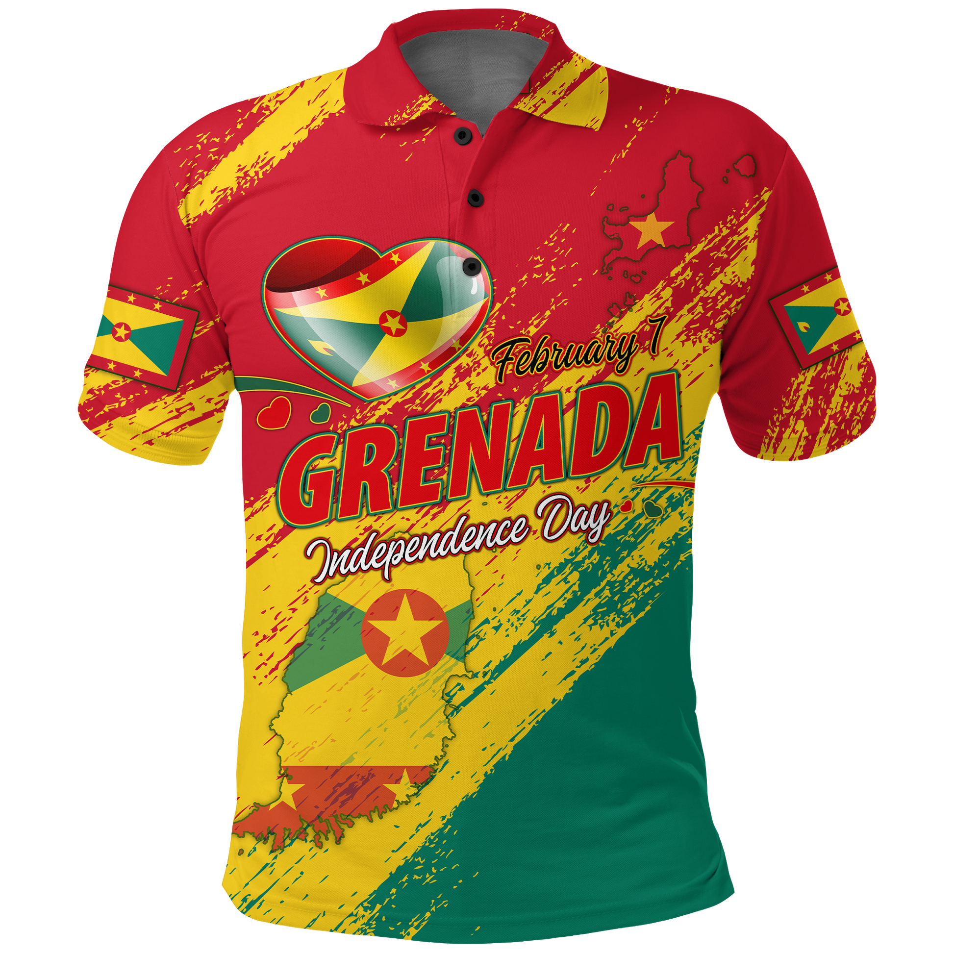 Grenada Happy Polo Shirt Independence Day LT2