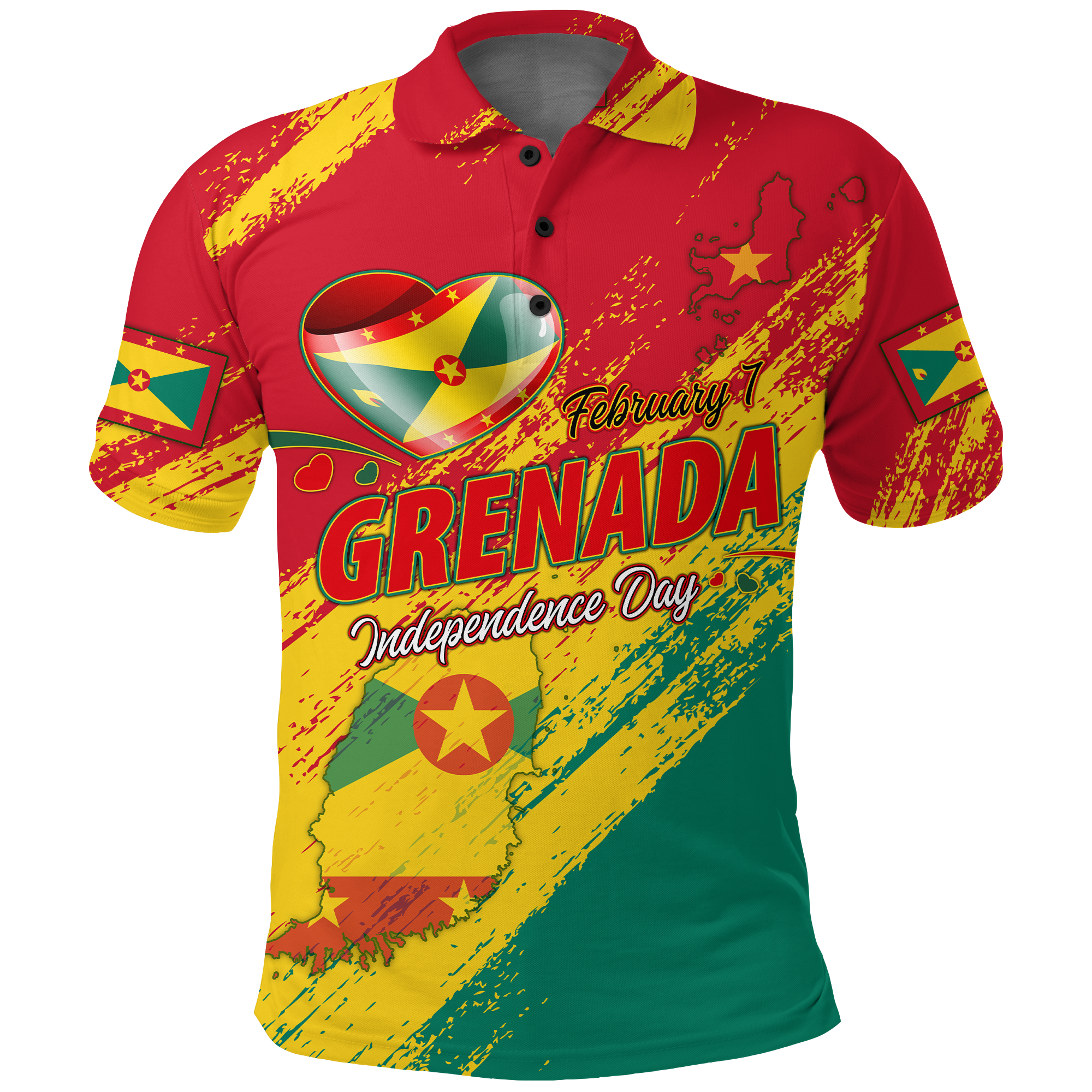 Grenada Happy Polo Shirt Independence Day LT2