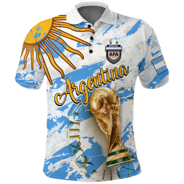 Custom Argentina Polo Shirt Football 2022 LT2