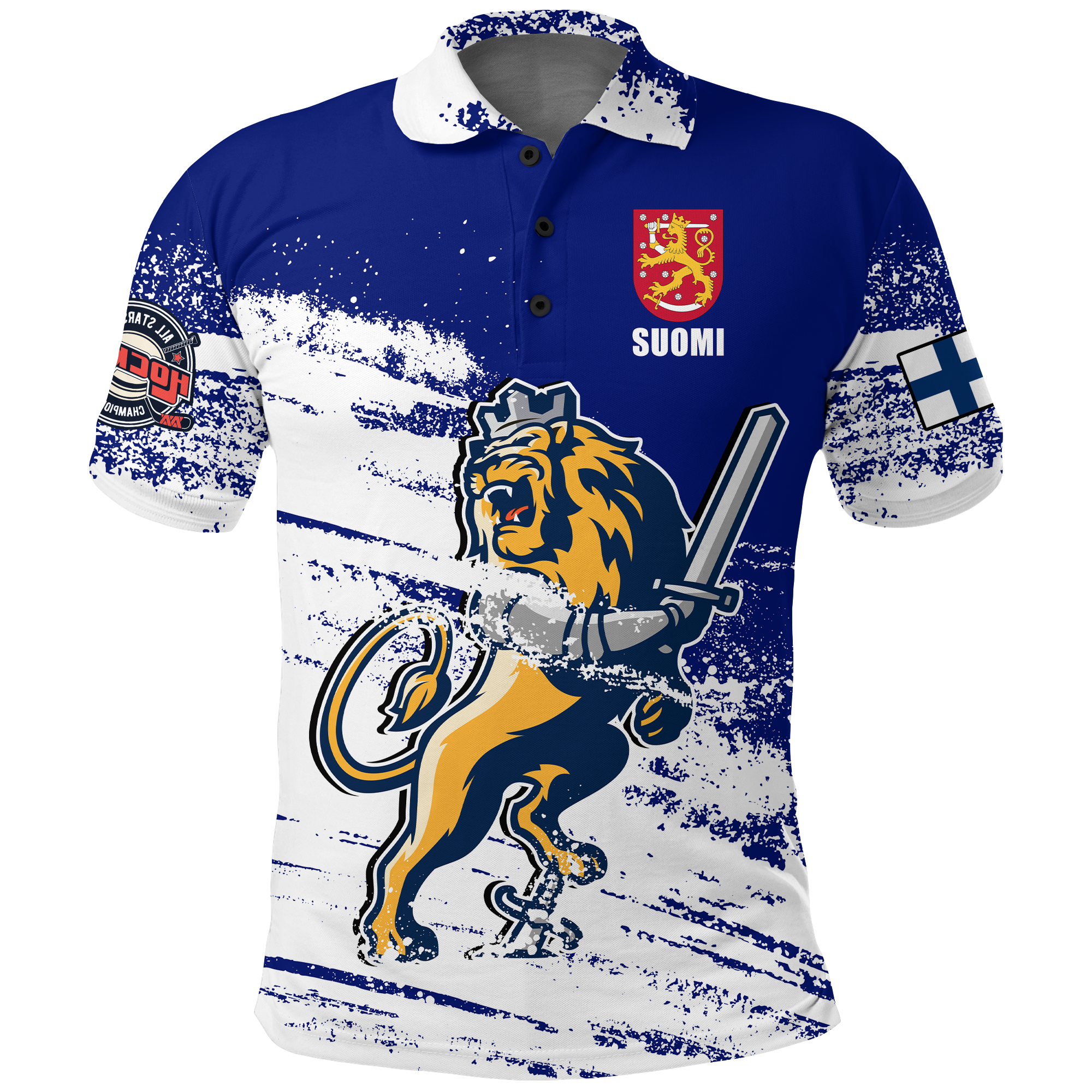 Finland Suomi Leijonat Hockey Polo Shirt LT2