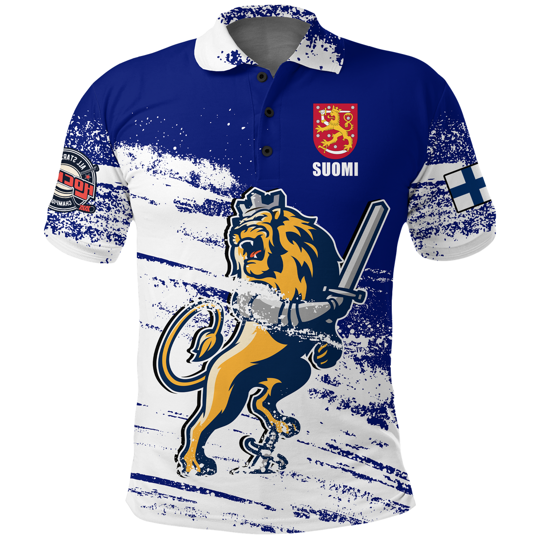 Finland Suomi Leijonat Hockey Polo Shirt LT2