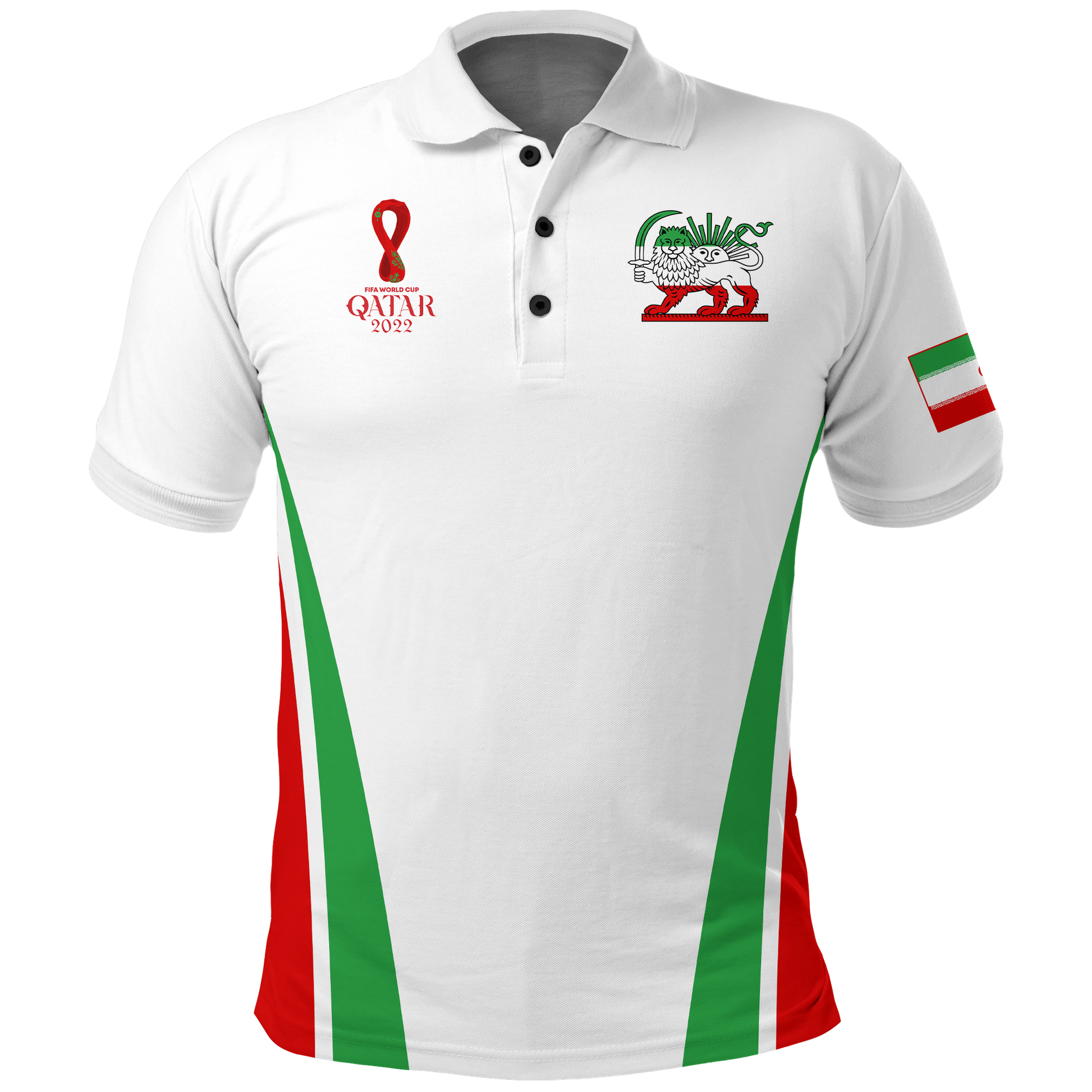 Custom Iran Polo Shirt Football 2022 LT2
