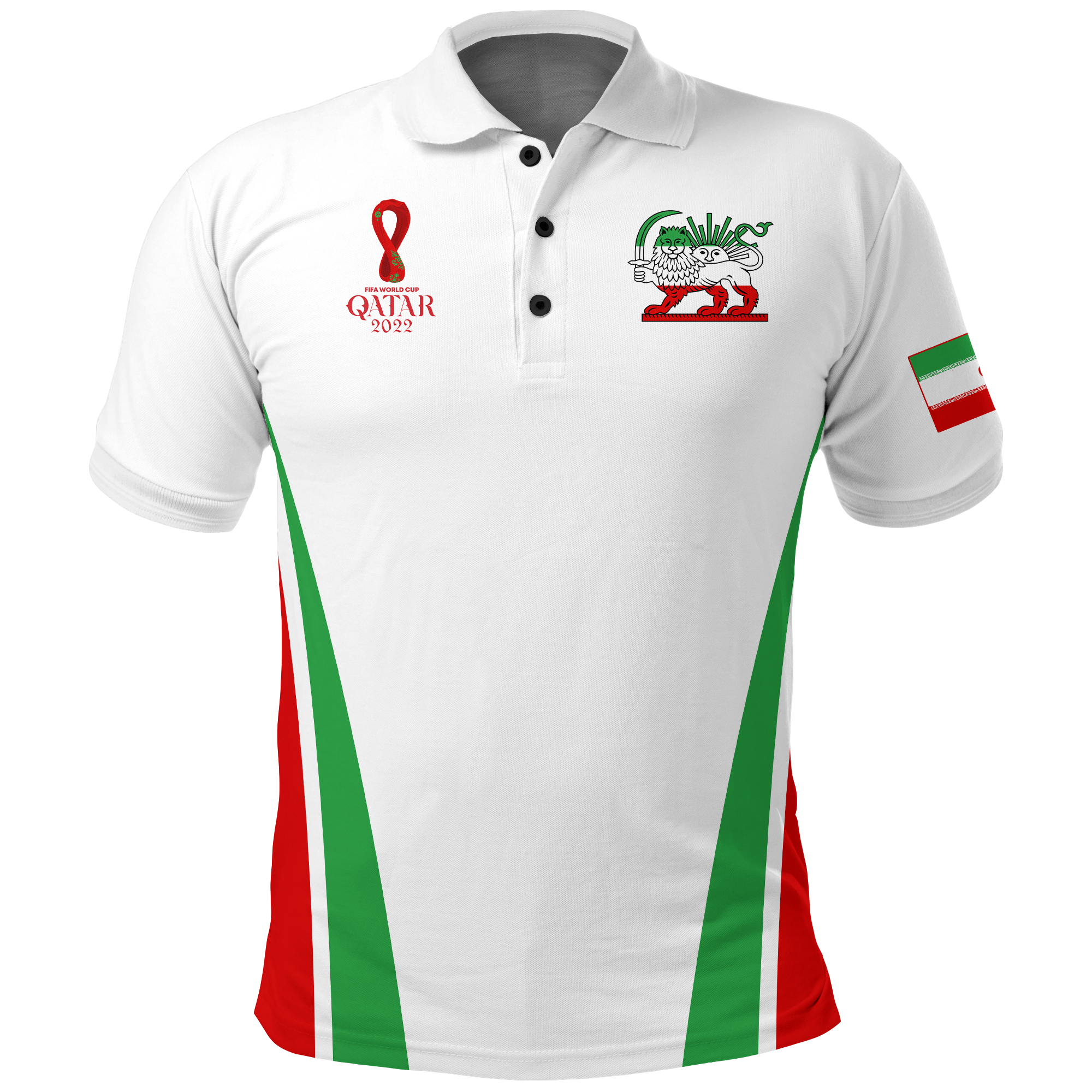 Custom Iran Polo Shirt Football 2022 LT2