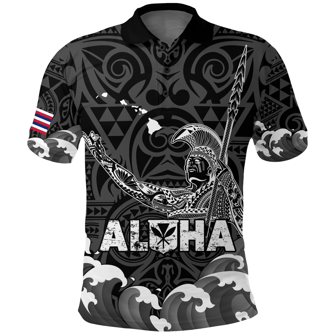 Hawaii King Kamehameha Aloha Hawaii Nei Polo Shirt LT2