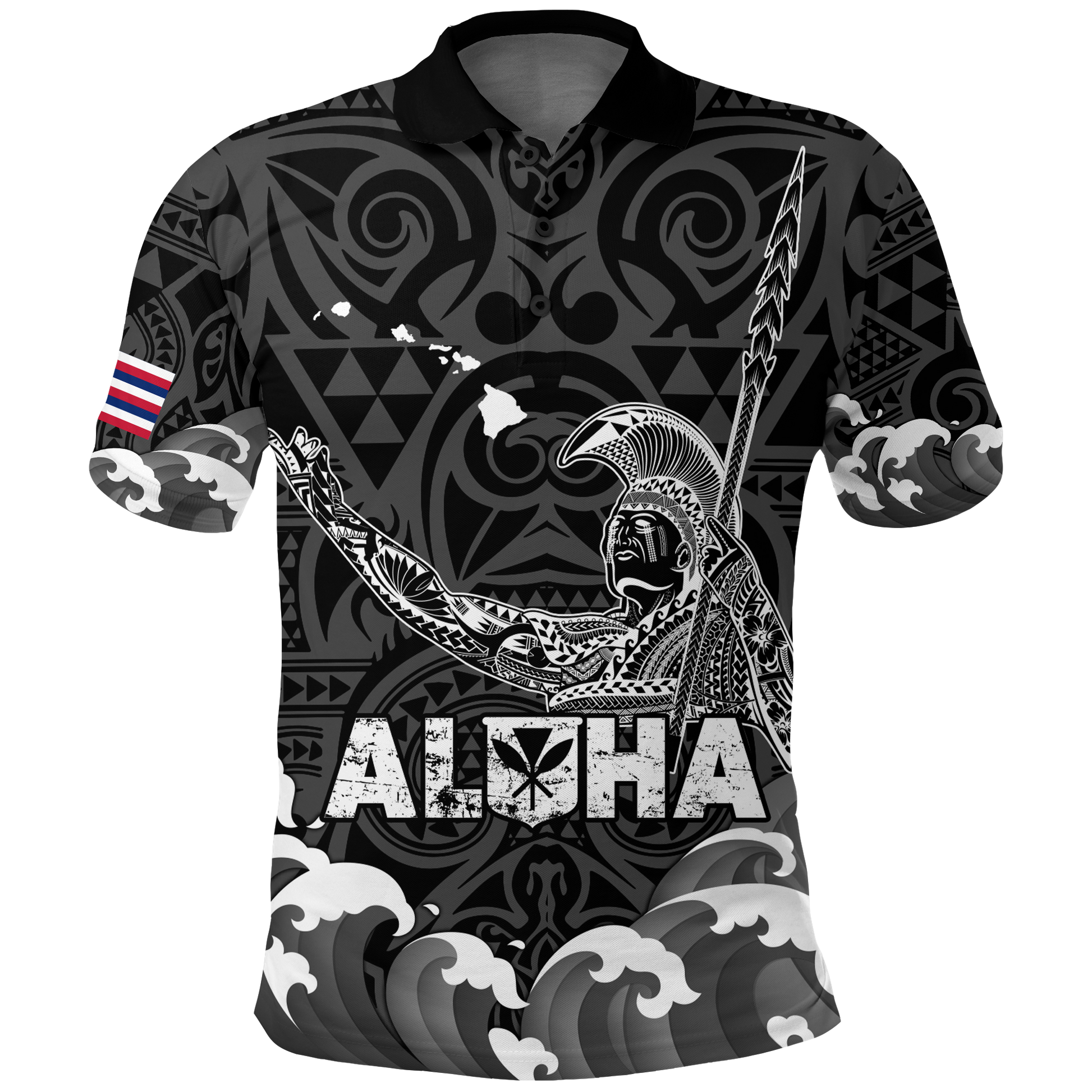 Hawaii King Kamehameha Aloha Hawaii Nei Polo Shirt LT2