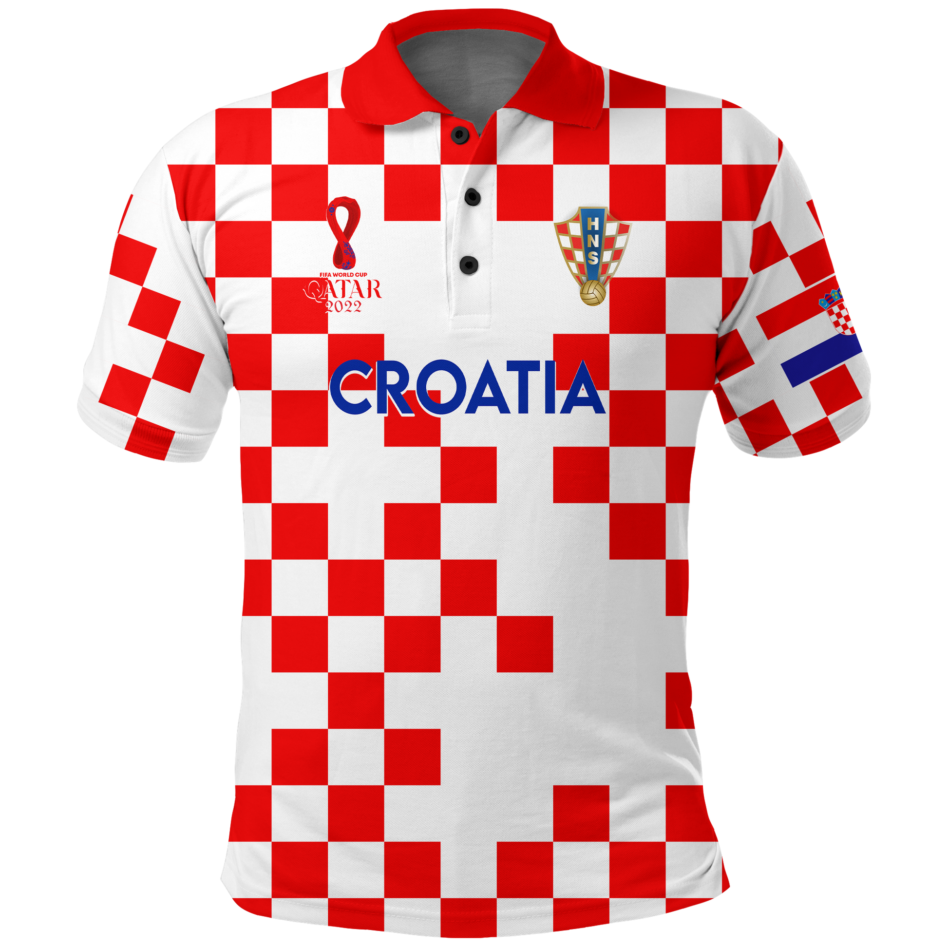 Custom Croatia Polo Shirt Football 2022 LT2