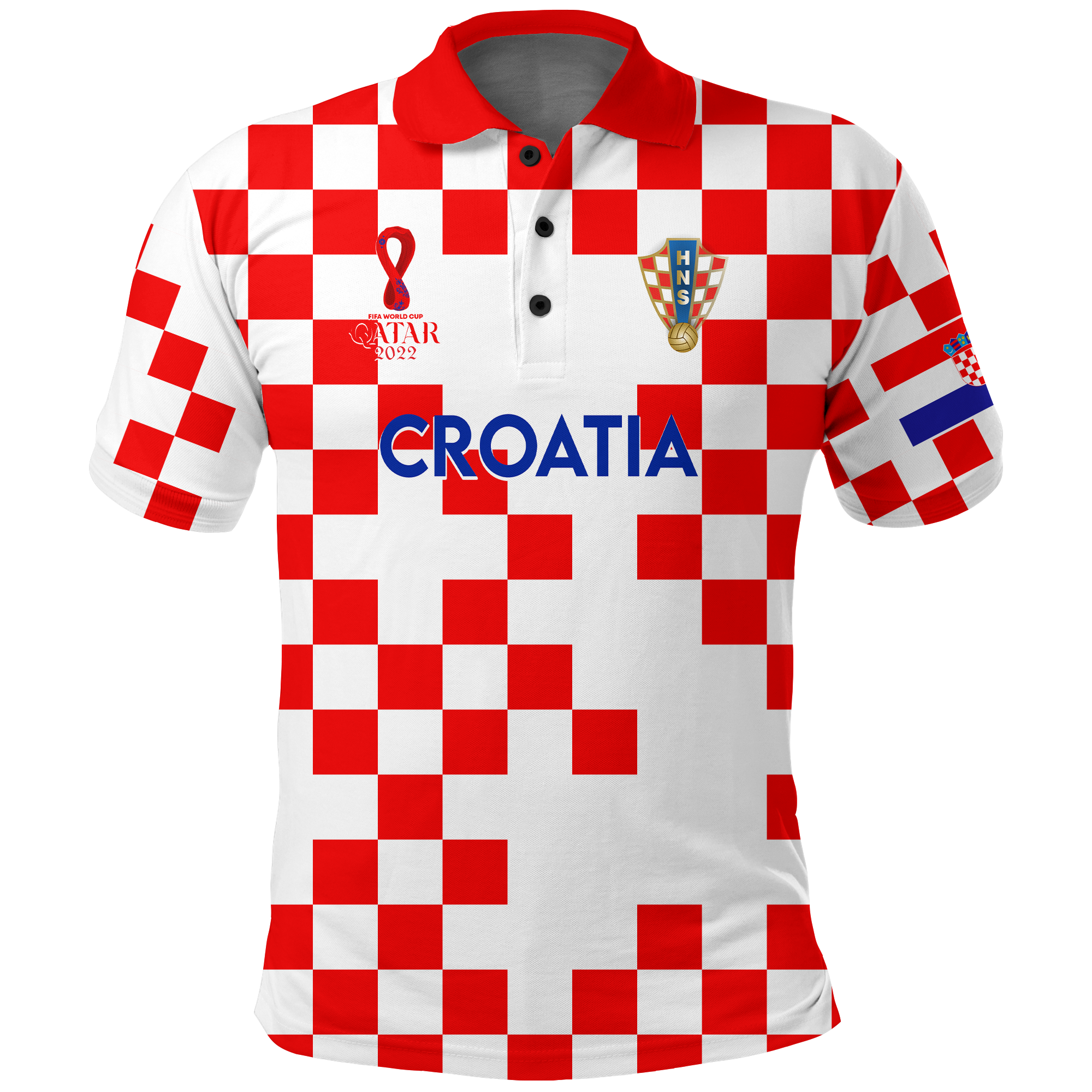 Custom Croatia Polo Shirt Football 2022 LT2